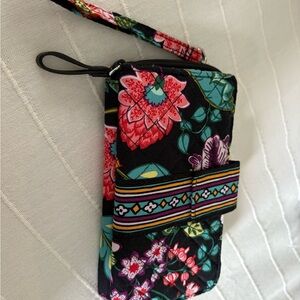 Vera Bradley Vibrant Purple and Teal Diamond Wristlet